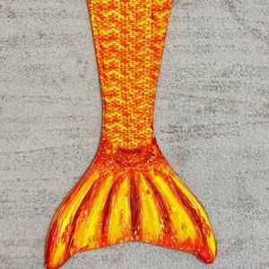 FinFun Mermaid Tail Tropical Sunrise Youth 8 Swimmable Mermaid Tail with Monofin